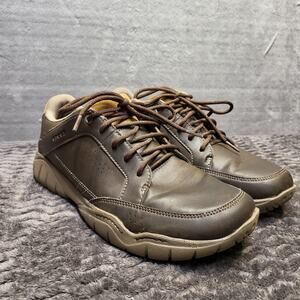 Crocs Shoes Mens Size 11 Brown Leather Comfort Walking Lace Up 203392 Casual
